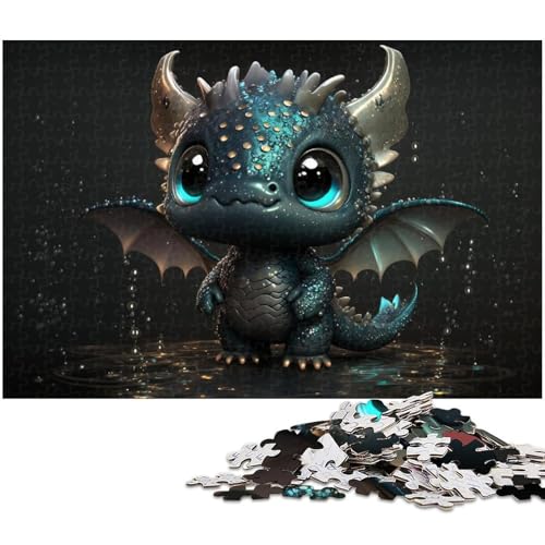 Baby-Drache, 1000-teiliges Puzzle, Holzpuzzle, entspannende Unterhaltung, Heimdekoration, 50 x 75 cm / 19,68 x 29,52 Zoll Baby-Drache, 1000-teiliges Puzzle, Holzpuzzle, entspannende Unterhaltung, Heimdekoration, 50 x 75 cm / 19,68 x 29,52 Zoll von JIANGENNF