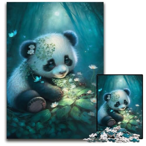 Bezaubernde kleine Panda-Puzzles für Erwachsene, 1000-teiliges schwieriges Puzzle für Erwachsene, DIY-Kunstwerk, 26x38cm/10,23x14,96 Zoll Bezaubernde kleine Panda-Puzzles für Erwachsene, 1000-teiliges schwieriges Puzzle für Erwachsene, DIY-Kunstwerk, 26x38cm/10,23x14,96 Zoll von JIANGENNF