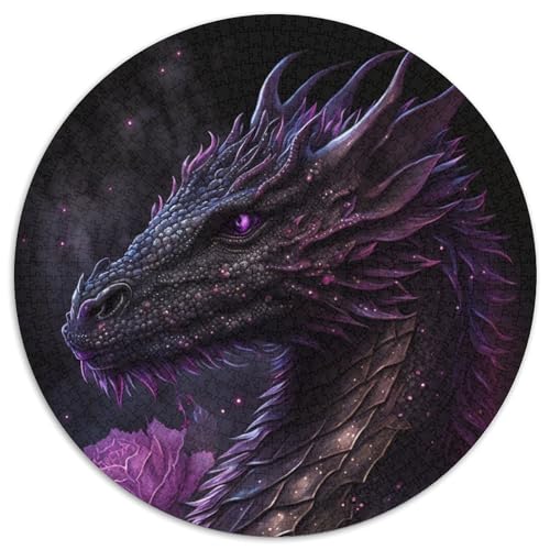 Black Dragon Puzzles 1000 Teile für Erwachsene, Puzzles für Erwachsene, DIY-Heimdekor-Geschenk, Denksportaufgabe für Erwachsene (Größe 67,5 x 67,5 cm) von JIANGENNF