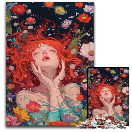 Blumen-Farben-Mädchen-Puzzle für Erwachsene, 1000 Teile, Holzpuzzle, interaktives Familienspiel, Denksportaufgabe, Lernspielzeug, 50x75cm/19,68x29,52 Zoll Blumen-Farben-Mädchen-Puzzle für Erwachsene, 1000 Teile, Holzpuzzle, interaktives Familienspiel, Denksportaufgabe, Lernspielzeug, 50x75cm/19,68x29,52 Zoll von JIANGENNF
