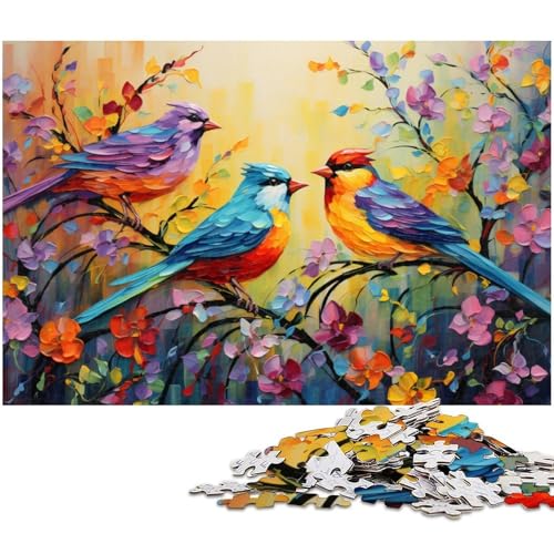 Blumen- und Vogelwelt, 1000-teiliges Puzzle für Erwachsene, Holzpuzzle, DIY-Dekoration, Gehirn-Herausforderung, für Erwachsene, Familie, 50 x 75 cm / 19,68 x 29,52 Zoll Blumen- und Vogelwelt, 1000-teiliges Puzzle für Erwachsene, Holzpuzzle, DIY-Dekoration, Gehirn-Herausforderung, für Erwachsene, Familie, 50 x 75 cm / 19,68 x 29,52 Zoll von JIANGENNF