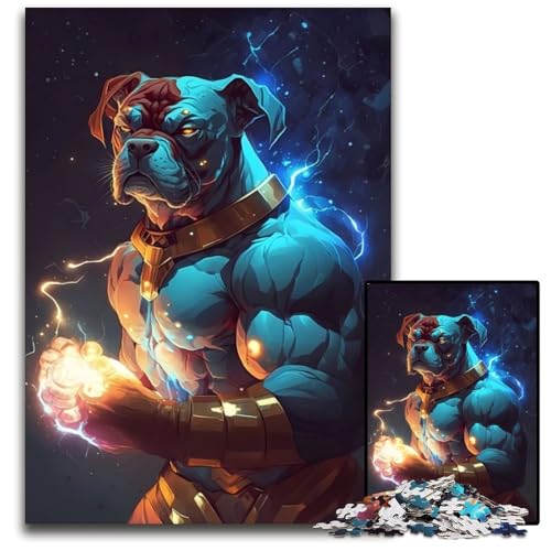 Boxerhund-Puzzle für Erwachsene, 1000 Teile, Denkspiel für Jugendliche und Familieninteraktion, 50x75cm/19,68x29,52 Zoll von JIANGENNF