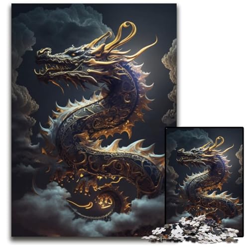 Brave Dragon Puzzle für Erwachsene, 1000 Teile, Papppuzzle, pädagogische Aktivität zur Verbesserung kognitiver Fähigkeiten, 26x38cm/10,23x14,96 Zoll Brave Dragon Puzzle für Erwachsene, 1000 Teile, Papppuzzle, pädagogische Aktivität zur Verbesserung kognitiver Fähigkeiten, 26x38cm/10,23x14,96 Zoll von JIANGENNF
