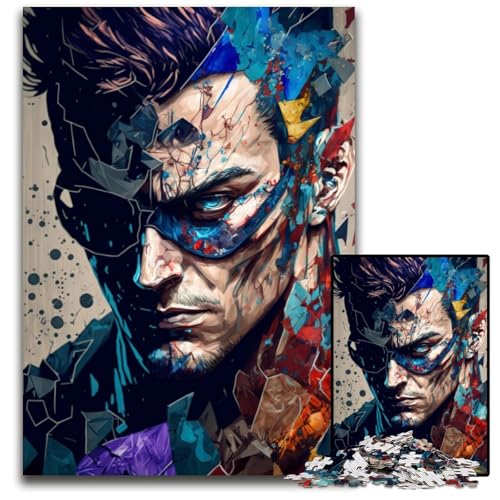 Broken Hero Puzzles für Erwachsene, 1000 Teile, Puzzles für Erwachsene, anspruchsvolles Denkspiel für Teenager, Spaß für den Familienspieleabend, 26x38cm/10,23x14,96 Zoll von JIANGENNF