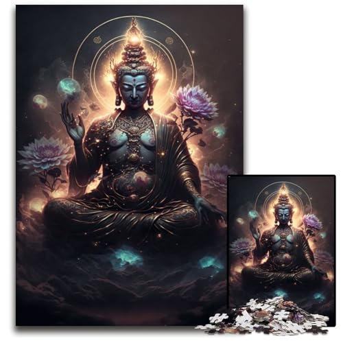 Buddha-Puzzle 1000 Teile für Erwachsene, Denksportspiel für Teenager, 26x38cm/10,23x14,96 Zoll Buddha-Puzzle 1000 Teile für Erwachsene, Denksportspiel für Teenager, 26x38cm/10,23x14,96 Zoll von JIANGENNF