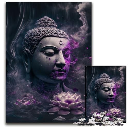 Buddha-Puzzle für Erwachsene, 1000-teiliges Unmögliches Puzzle für Erwachsene, Gehirn-Herausforderung, Teenager und Heimdekoration, 26x38cm/10,23x14,96 Zoll von JIANGENNF