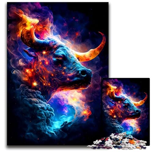 Buffalo Puzzle für Erwachsene, 1000 Teile, Denkspiel für Jugendliche und Familieninteraktion, 50x75cm/19,68x29,52 Zoll Buffalo Puzzle für Erwachsene, 1000 Teile, Denkspiel für Jugendliche und Familieninteraktion, 50x75cm/19,68x29,52 Zoll von JIANGENNF