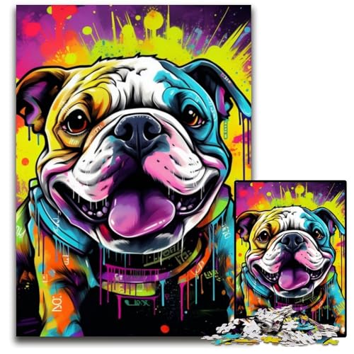 Bulldog 1000-teiliges Puzzle, anspruchsvolle Puzzles, interaktives Familienspiel, Denksportaufgabe, Lernspielzeug, 26x38cm/10,23x14,96 Zoll Bulldog 1000-teiliges Puzzle, anspruchsvolle Puzzles, interaktives Familienspiel, Denksportaufgabe, Lernspielzeug, 26x38cm/10,23x14,96 Zoll von JIANGENNF