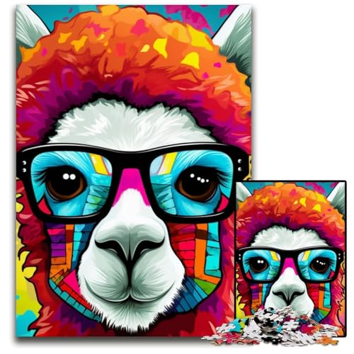 Bunte Alpakas 1000-teiliges Puzzle, anspruchsvolle Puzzles, interaktives Familienspiel, Gehirn-Herausforderung, Lernspielzeug, 26x38cm/10,23x14,96 Zoll Bunte Alpakas 1000-teiliges Puzzle, anspruchsvolle Puzzles, interaktives Familienspiel, Gehirn-Herausforderung, Lernspielzeug, 26x38cm/10,23x14,96 Zoll von JIANGENNF