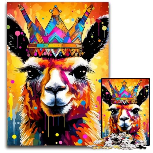 Bunte Alpakas 1000-teiliges Puzzle, anspruchsvolle Puzzles, interaktives Familienspiel, Gehirn-Herausforderung, Lernspielzeug, 50x75cm/19,68x29,52 Zoll Bunte Alpakas 1000-teiliges Puzzle, anspruchsvolle Puzzles, interaktives Familienspiel, Gehirn-Herausforderung, Lernspielzeug, 50x75cm/19,68x29,52 Zoll von JIANGENNF