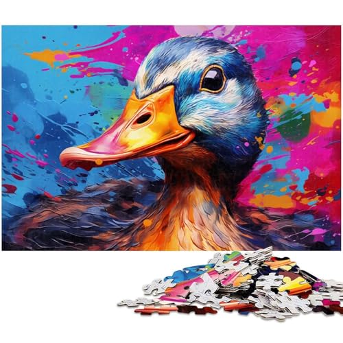 Bunte Ente, 1000-teiliges Puzzle für Erwachsene, ideal für Familienspaß, Entspannung, 50 x 75 cm / 19,68 x 29,52 Zoll Bunte Ente, 1000-teiliges Puzzle für Erwachsene, ideal für Familienspaß, Entspannung, 50 x 75 cm / 19,68 x 29,52 Zoll von JIANGENNF