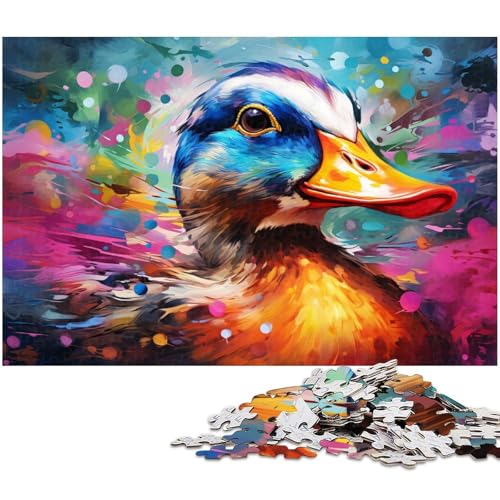 Bunte Enten-Puzzles für 1000 Teile, Holzpuzzles, anspruchsvolles DIY-Denkspiel, perfektes Familienspiel oder dekoratives Geschenk, 50 x 75 cm / 19,68 x 29,52 Zoll Bunte Enten-Puzzles für 1000 Teile, Holzpuzzles, anspruchsvolles DIY-Denkspiel, perfektes Familienspiel oder dekoratives Geschenk, 50 x 75 cm / 19,68 x 29,52 Zoll von JIANGENNF