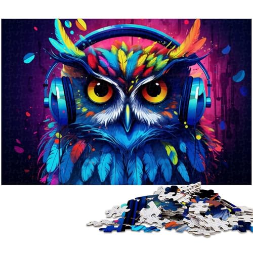 Bunte Eule, 1000-teiliges Puzzle, Holzpuzzle, Denksportaufgabe, Teenager und Heimdekoration, 50 x 75 cm / 19,68 x 29,52 Zoll Bunte Eule, 1000-teiliges Puzzle, Holzpuzzle, Denksportaufgabe, Teenager und Heimdekoration, 50 x 75 cm / 19,68 x 29,52 Zoll von JIANGENNF