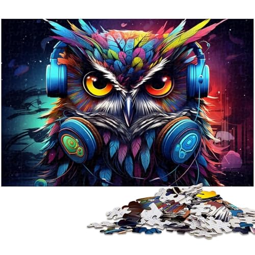 Bunte Eule, 1000-teiliges Puzzle, Kartonpuzzle, Denksportaufgabe, Teenager und Heimdekoration, 26 x 38 cm / 10,23 x 14,96 Zoll Bunte Eule, 1000-teiliges Puzzle, Kartonpuzzle, Denksportaufgabe, Teenager und Heimdekoration, 26 x 38 cm / 10,23 x 14,96 Zoll von JIANGENNF