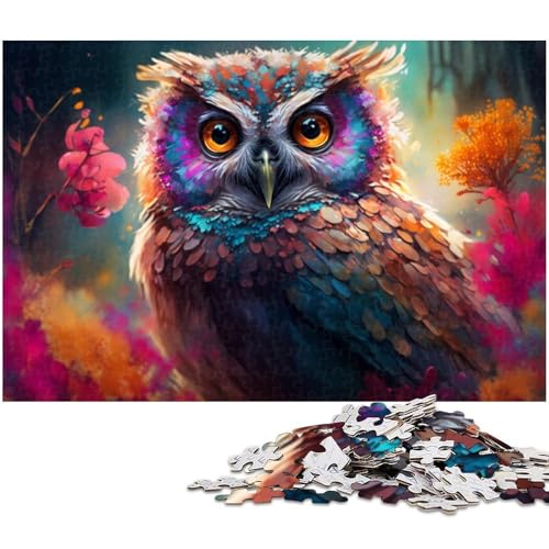 Bunte Eulen-Puzzles für Erwachsene, 1000 Teile, interaktives Familienspiel, Heimdekoration zum Selbermachen, Denksportaufgabe, Geschenk, 50 x 75 cm / 19,68 x 29,52 Zoll Bunte Eulen-Puzzles für Erwachsene, 1000 Teile, interaktives Familienspiel, Heimdekoration zum Selbermachen, Denksportaufgabe, Geschenk, 50 x 75 cm / 19,68 x 29,52 Zoll von JIANGENNF