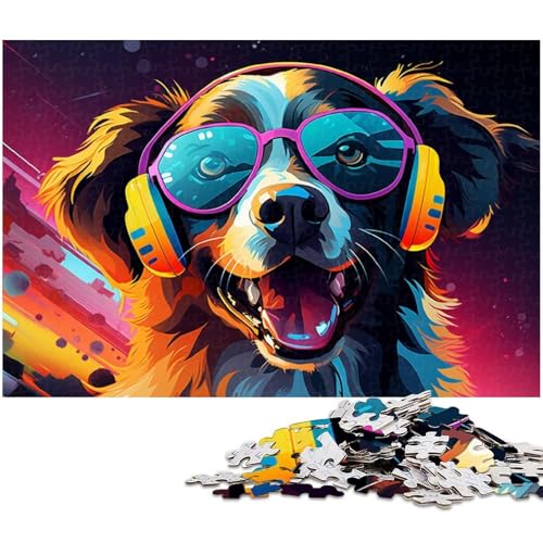 Bunte Hundepuzzles für 1000 Teile aus Karton, anspruchsvolles DIY-Denkspiel, perfektes Familienspiel oder dekoratives Geschenk, 26 x 38 cm / 10,23 x 14,96 Zoll Bunte Hundepuzzles für 1000 Teile aus Karton, anspruchsvolles DIY-Denkspiel, perfektes Familienspiel oder dekoratives Geschenk, 26 x 38 cm / 10,23 x 14,96 Zoll von JIANGENNF