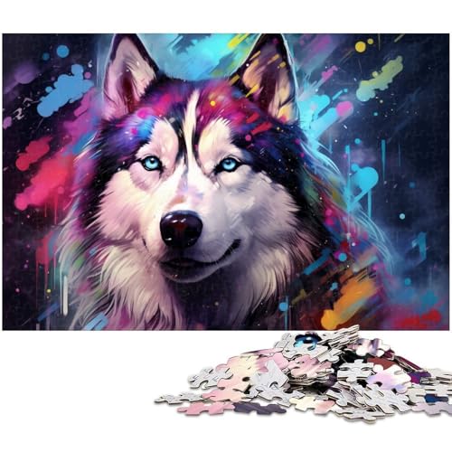 Bunte Husky-Puzzles 1000 Teile für Erwachsene. Schwierige Puzzles für Erwachsene. Herausforderndes Denkspiel – Entspannendes Spielzeug für Teenager. 50 x 75 cm / 19,68 x 29,52 Zoll Bunte Husky-Puzzles 1000 Teile für Erwachsene. Schwierige Puzzles für Erwachsene. Herausforderndes Denkspiel – Entspannendes Spielzeug für Teenager. 50 x 75 cm / 19,68 x 29,52 Zoll von JIANGENNF