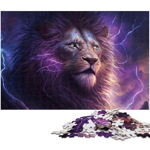 Bunte Löwen-Puzzles für 1000 Teile, Holzpuzzles, anspruchsvolles DIY-Denkspiel, perfektes Familienspiel oder dekoratives Geschenk, 50 x 75 cm / 19,68 x 29,52 Zoll Bunte Löwen-Puzzles für 1000 Teile, Holzpuzzles, anspruchsvolles DIY-Denkspiel, perfektes Familienspiel oder dekoratives Geschenk, 50 x 75 cm / 19,68 x 29,52 Zoll von JIANGENNF