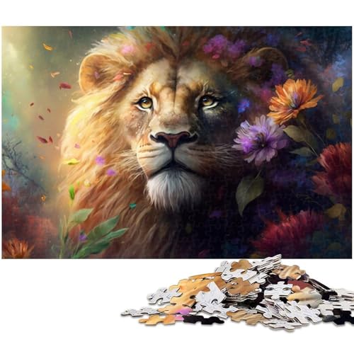 Bunte Löwen-Puzzles für 1000 Teile, Holzpuzzles, anspruchsvolles DIY-Denkspiel, perfektes Familienspiel oder dekoratives Geschenk, 50 x 75 cm / 19,68 x 29,52 Zoll Bunte Löwen-Puzzles für 1000 Teile, Holzpuzzles, anspruchsvolles DIY-Denkspiel, perfektes Familienspiel oder dekoratives Geschenk, 50 x 75 cm / 19,68 x 29,52 Zoll von JIANGENNF