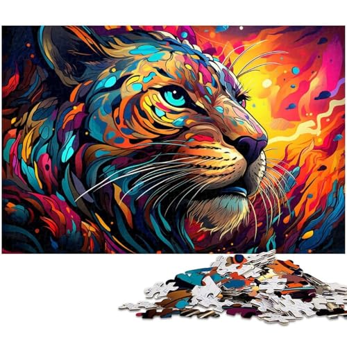 Bunte Psychedelia des afrikanischen Leoparden,1000-teiliges Puzzle für Erwachsene,schwierige Rätsel für Erwachsene,anspruchsvolles Denkspiel für Teenager,Spaß für den Familienspieleabend,50x75cm Bunte Psychedelia des afrikanischen Leoparden,1000-teiliges Puzzle für Erwachsene,schwierige Rätsel für Erwachsene,anspruchsvolles Denkspiel für Teenager,Spaß für den Familienspieleabend,50x75cm von JIANGENNF