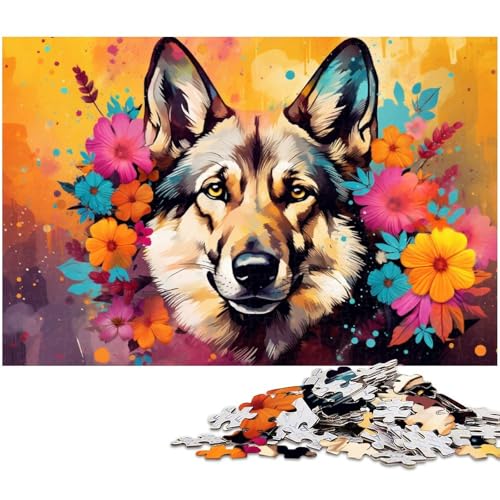 Bunte Schäferhund-Puzzles für 1000 Teile, Holzpuzzles, anspruchsvolles DIY-Denkspiel, perfektes Familienspiel oder dekoratives Geschenk, 50 x 75 cm / 19,68 x 29,52 Zoll Bunte Schäferhund-Puzzles für 1000 Teile, Holzpuzzles, anspruchsvolles DIY-Denkspiel, perfektes Familienspiel oder dekoratives Geschenk, 50 x 75 cm / 19,68 x 29,52 Zoll von JIANGENNF