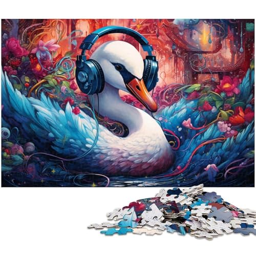 Bunte Schwäne 1000-teiliges Puzzle für Erwachsene, Holzpuzzle, DIY-Dekoration, Gehirn-Herausforderung, für Erwachsene, Familie, 50 x 75 cm / 19,68 x 29,52 Zoll Bunte Schwäne 1000-teiliges Puzzle für Erwachsene, Holzpuzzle, DIY-Dekoration, Gehirn-Herausforderung, für Erwachsene, Familie, 50 x 75 cm / 19,68 x 29,52 Zoll von JIANGENNF