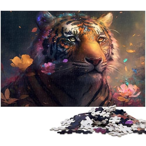 Bunte Tiger-Puzzles für Erwachsene, 1000 unmögliche Puzzles für Erwachsene für Teenager, Familienspieleabend, gehirnfordernde Geschenkidee, 26 x 38 cm / 10,23 x 14,96 Zoll Bunte Tiger-Puzzles für Erwachsene, 1000 unmögliche Puzzles für Erwachsene für Teenager, Familienspieleabend, gehirnfordernde Geschenkidee, 26 x 38 cm / 10,23 x 14,96 Zoll von JIANGENNF
