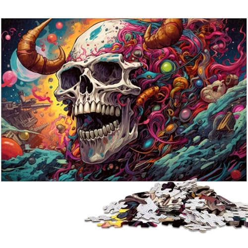Bunte Totenköpfe aus der Zukunft, Puzzles für 1000 Teile, Holzpuzzle, anspruchsvolles DIY-Denkspiel, perfektes Familienspiel oder dekoratives Geschenk, 50 x 75 cm / 19,68 x 29,52 Zoll Bunte Totenköpfe aus der Zukunft, Puzzles für 1000 Teile, Holzpuzzle, anspruchsvolles DIY-Denkspiel, perfektes Familienspiel oder dekoratives Geschenk, 50 x 75 cm / 19,68 x 29,52 Zoll von JIANGENNF