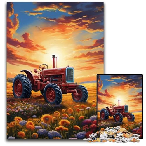 Bunte Traktor-Puzzles für Erwachsene, 1000 Teile, Holzpuzzle, interaktives Familienspiel, Denksportaufgabe, Lernspielzeug, 50x75cm/19,68x29,52 Zoll Bunte Traktor-Puzzles für Erwachsene, 1000 Teile, Holzpuzzle, interaktives Familienspiel, Denksportaufgabe, Lernspielzeug, 50x75cm/19,68x29,52 Zoll von JIANGENNF