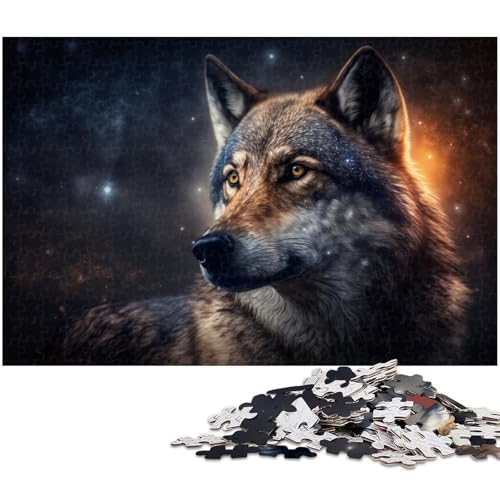 Bunte Wolf-Puzzles für 1000 Teile, Holzpuzzles, anspruchsvolles DIY-Denkspiel, perfektes Familienspiel oder dekoratives Geschenk, 50 x 75 cm / 19,68 x 29,52 Zoll Bunte Wolf-Puzzles für 1000 Teile, Holzpuzzles, anspruchsvolles DIY-Denkspiel, perfektes Familienspiel oder dekoratives Geschenk, 50 x 75 cm / 19,68 x 29,52 Zoll von JIANGENNF