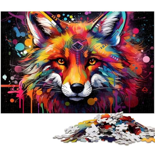 Bunter Fuchs, 1000-teiliges Puzzle aus Karton, kreatives Familienspiel und Heimdekoration, Teenager, 26 x 38 cm / 10,23 x 14,96 Zoll Bunter Fuchs, 1000-teiliges Puzzle aus Karton, kreatives Familienspiel und Heimdekoration, Teenager, 26 x 38 cm / 10,23 x 14,96 Zoll von JIANGENNF