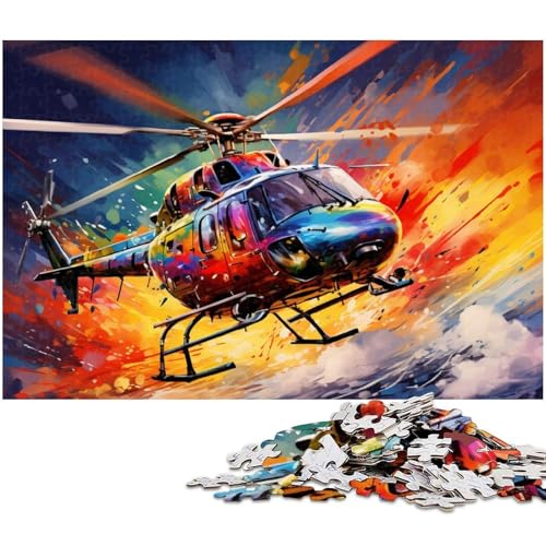 Bunter Hubschrauber, 1000-teiliges Puzzle für Erwachsene, schwierige Rätsel für Erwachsene, anspruchsvolles Denkspiel für Teenager, Spaß für den Familienspielabend, 26 x 38 cm / 10,23 x 14,96 Zoll Bunter Hubschrauber, 1000-teiliges Puzzle für Erwachsene, schwierige Rätsel für Erwachsene, anspruchsvolles Denkspiel für Teenager, Spaß für den Familienspielabend, 26 x 38 cm / 10,23 x 14,96 Zoll von JIANGENNF
