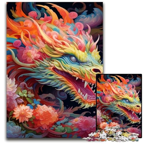Bunter Kunstdrache, 1000-teiliges Puzzle, anspruchsvolle Puzzles, interaktives Familienspiel, Denksportaufgabe, Lernspielzeug, 50x75cm/19,68x29,52 Zoll Bunter Kunstdrache, 1000-teiliges Puzzle, anspruchsvolle Puzzles, interaktives Familienspiel, Denksportaufgabe, Lernspielzeug, 50x75cm/19,68x29,52 Zoll von JIANGENNF