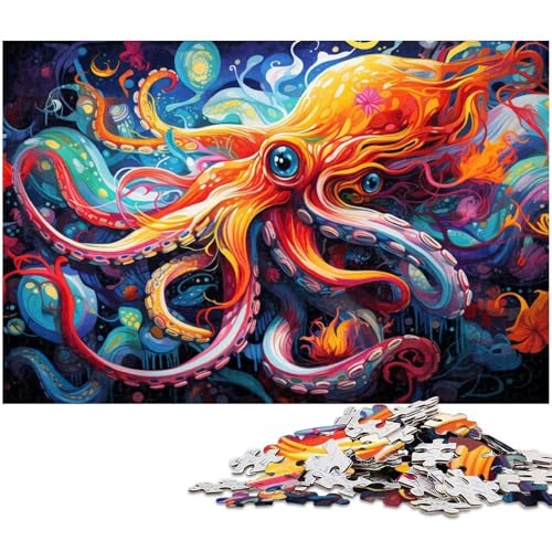 Bunter Oktopus, 1000-teiliges Puzzle für Erwachsene, schwierige Rätsel für Erwachsene, anspruchsvolles Denkspiel für Teenager, Spaß für den Spieleabend mit der Familie, 26 x 38 cm / 10,23 x 14,96 Zoll Bunter Oktopus, 1000-teiliges Puzzle für Erwachsene, schwierige Rätsel für Erwachsene, anspruchsvolles Denkspiel für Teenager, Spaß für den Spieleabend mit der Familie, 26 x 38 cm / 10,23 x 14,96 Zoll von JIANGENNF