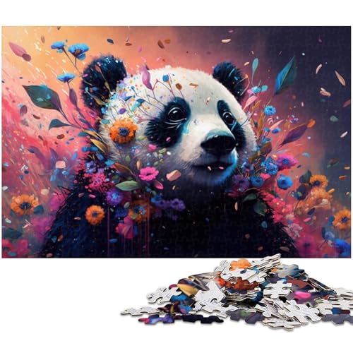 Bunter Panda, 1000-teiliges Puzzle, Holzpuzzle für Erwachsene, ideal für Teenager und Sammler, Reisegeschenk, Familienaktivität, 50 x 75 cm / 19,68 x 29,52 Zoll Bunter Panda, 1000-teiliges Puzzle, Holzpuzzle für Erwachsene, ideal für Teenager und Sammler, Reisegeschenk, Familienaktivität, 50 x 75 cm / 19,68 x 29,52 Zoll von JIANGENNF