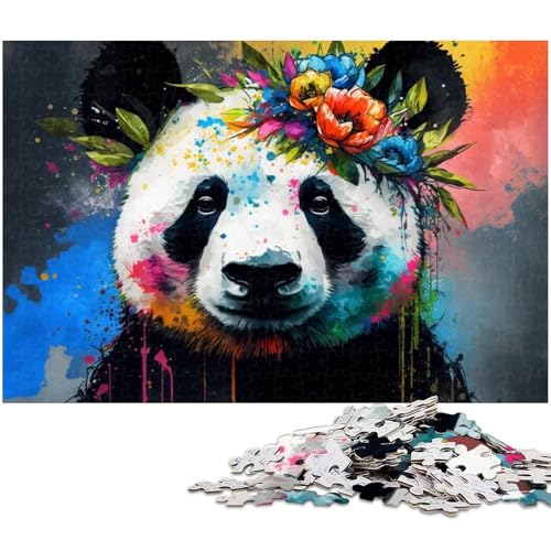 Bunter Panda, 1000-teiliges Puzzle für Erwachsene, Heimaktivität für Feiertage, Geburtstage und Familienspieleabende, 26 x 38 cm / 10,23 x 14,96 Zoll Bunter Panda, 1000-teiliges Puzzle für Erwachsene, Heimaktivität für Feiertage, Geburtstage und Familienspieleabende, 26 x 38 cm / 10,23 x 14,96 Zoll von JIANGENNF