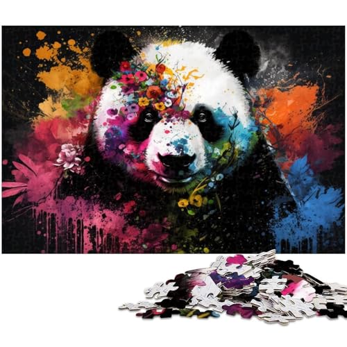 Bunter Panda, 1000-teiliges Puzzle für Erwachsene, schwierige Rätsel für Erwachsene, anspruchsvolles Denkspiel für Teenager, Spaß für den Familienspielabend, 26 x 38 cm / 10,23 x 14,96 Zoll Bunter Panda, 1000-teiliges Puzzle für Erwachsene, schwierige Rätsel für Erwachsene, anspruchsvolles Denkspiel für Teenager, Spaß für den Familienspielabend, 26 x 38 cm / 10,23 x 14,96 Zoll von JIANGENNF