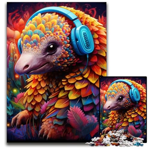 Bunter Papagei, 1000-teiliges Puzzle für Erwachsene, Holzpuzzle, Spaß für den Familienspielabend, dekoratives Kunstwerk zum Selbermachen, 50x75cm/19,68x29,52 Zoll von JIANGENNF