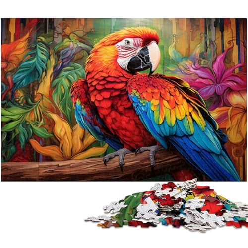 Bunter Papagei, 1000-teiliges Puzzle für Erwachsene, Puzzle für Erwachsene, Gehirn-Herausforderung, Geschenk, pädagogische Aktivität für Teenager, 26 x 38 cm / 10,23 x 14,96 Zoll Bunter Papagei, 1000-teiliges Puzzle für Erwachsene, Puzzle für Erwachsene, Gehirn-Herausforderung, Geschenk, pädagogische Aktivität für Teenager, 26 x 38 cm / 10,23 x 14,96 Zoll von JIANGENNF
