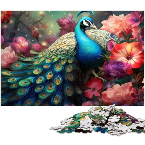 Bunter Pfau Puzzle für Erwachsene 1000 Teile Herausfordernde Puzzles Muttertag, Geburtstag, Weihnachten 26 x 38 cm / 10,23 x 14,96 Zoll Bunter Pfau Puzzle für Erwachsene 1000 Teile Herausfordernde Puzzles Muttertag, Geburtstag, Weihnachten 26 x 38 cm / 10,23 x 14,96 Zoll von JIANGENNF