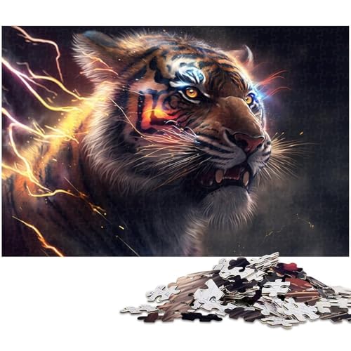 Bunter Tiger, 1000-teiliges Puzzle für Erwachsene, schwierige Rätsel für Erwachsene, anspruchsvolles Denkspiel für Teenager, Spaß für den Familienspieleabend, 50 x 75 cm / 19,68 x 29,52 Zoll Bunter Tiger, 1000-teiliges Puzzle für Erwachsene, schwierige Rätsel für Erwachsene, anspruchsvolles Denkspiel für Teenager, Spaß für den Familienspieleabend, 50 x 75 cm / 19,68 x 29,52 Zoll von JIANGENNF
