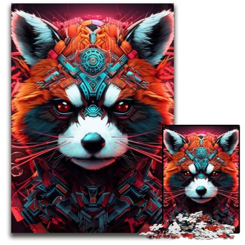 Buntes 1000-teiliges Puzzle mit rotem Panda, anspruchsvolle Rätsel, interaktives Familienspiel, Denksportaufgabe, Lernspielzeug, 26x38cm/10,23x14,96 Zoll Buntes 1000-teiliges Puzzle mit rotem Panda, anspruchsvolle Rätsel, interaktives Familienspiel, Denksportaufgabe, Lernspielzeug, 26x38cm/10,23x14,96 Zoll von JIANGENNF