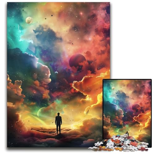 Buntes Alien-Puzzle mit 1000 Teilen, Puzzle für Erwachsene, anspruchsvolles Denkspiel, entspannendes Spielzeug für Teenager, 26x38cm/10,23x14,96 Zoll von JIANGENNF