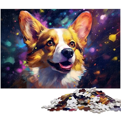 Buntes Corgi-Puzzle mit 1000 Teilen, Holzpuzzle, Denksportaufgabe, Teenager und Heimdekoration, 50 x 75 cm / 19,68 x 29,52 Zoll Buntes Corgi-Puzzle mit 1000 Teilen, Holzpuzzle, Denksportaufgabe, Teenager und Heimdekoration, 50 x 75 cm / 19,68 x 29,52 Zoll von JIANGENNF