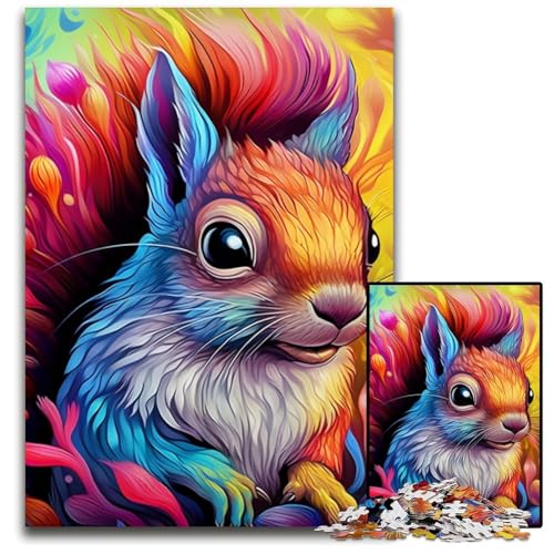 Buntes Eichhörnchen-Puzzle mit 1000 Teilen, anspruchsvolle Puzzles, interaktives Familienspiel, Denksportaufgabe, Lernspielzeug, 26x38cm/10,23x14,96 Zoll Buntes Eichhörnchen-Puzzle mit 1000 Teilen, anspruchsvolle Puzzles, interaktives Familienspiel, Denksportaufgabe, Lernspielzeug, 26x38cm/10,23x14,96 Zoll von JIANGENNF