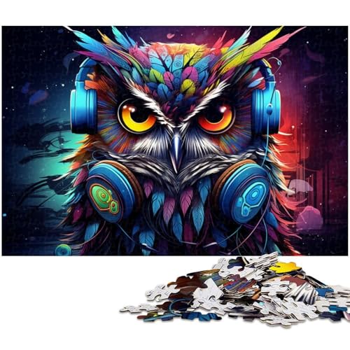 Buntes Eulen-Puzzle für Erwachsene, 1000 Teile, anspruchsvolle Puzzles, Muttertag, Geburtstage, Weihnachten, 50 x 75 cm / 19,68 x 29,52 Zoll Buntes Eulen-Puzzle für Erwachsene, 1000 Teile, anspruchsvolle Puzzles, Muttertag, Geburtstage, Weihnachten, 50 x 75 cm / 19,68 x 29,52 Zoll von JIANGENNF
