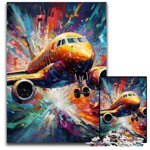 Buntes Flugzeug-Puzzle mit 1000 Teilen für Erwachsene, Papppuzzle, ideal für Verliebte, perfektes Weihnachts-, Neujahrs- oder Valentinstagsgeschenk, 26x38cm/10,23x14,96 Zoll Buntes Flugzeug-Puzzle mit 1000 Teilen für Erwachsene, Papppuzzle, ideal für Verliebte, perfektes Weihnachts-, Neujahrs- oder Valentinstagsgeschenk, 26x38cm/10,23x14,96 Zoll von JIANGENNF