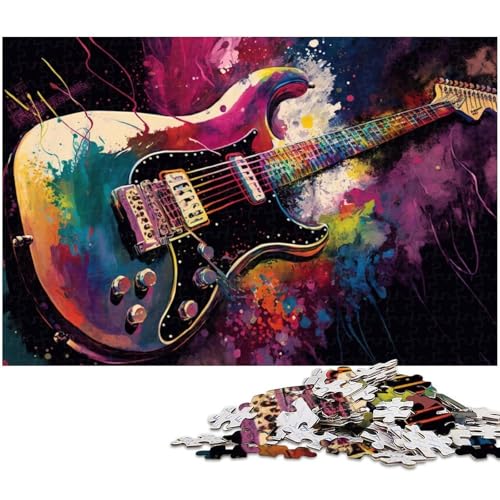 Buntes Gitarren-Puzzle für Erwachsene, 1000 Teile, anspruchsvolle Puzzles, Muttertag, Geburtstag, Weihnachten, 26 x 38 cm / 10,23 x 14,96 Zoll Buntes Gitarren-Puzzle für Erwachsene, 1000 Teile, anspruchsvolle Puzzles, Muttertag, Geburtstag, Weihnachten, 26 x 38 cm / 10,23 x 14,96 Zoll von JIANGENNF