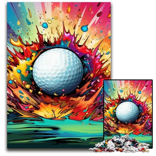 Buntes Golf-Puzzle für Erwachsene, 1000 Teile, Holzpuzzle, interaktives Familienspiel, Denksportaufgabe, Lernspielzeug, 50x75cm/19,68x29,52 Zoll Buntes Golf-Puzzle für Erwachsene, 1000 Teile, Holzpuzzle, interaktives Familienspiel, Denksportaufgabe, Lernspielzeug, 50x75cm/19,68x29,52 Zoll von JIANGENNF