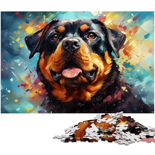 Buntes Hai-Puzzle, 1000 Teile, Kartonpuzzle für Erwachsene, Heimdekoration und Urlaubsspaß, 26 x 38 cm / 10,23 x 14,96 Zoll von JIANGENNF